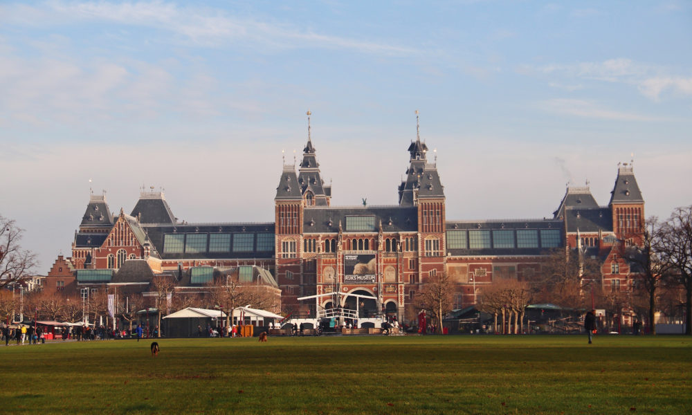 The Rijksmuseum in Amsterdam. A large art museum.