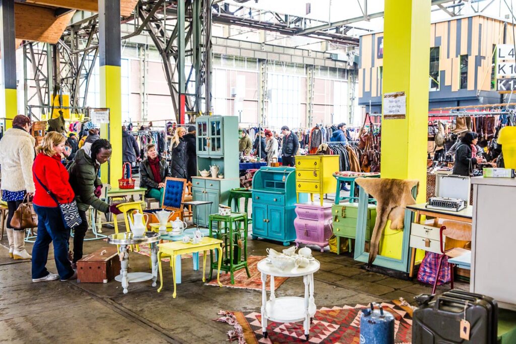 Ij flea market in the NDSM shipyard